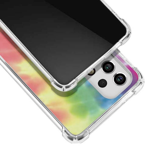 Liquid Blue Tie Dye Peace & Love Galaxy A53 5G Clear Case