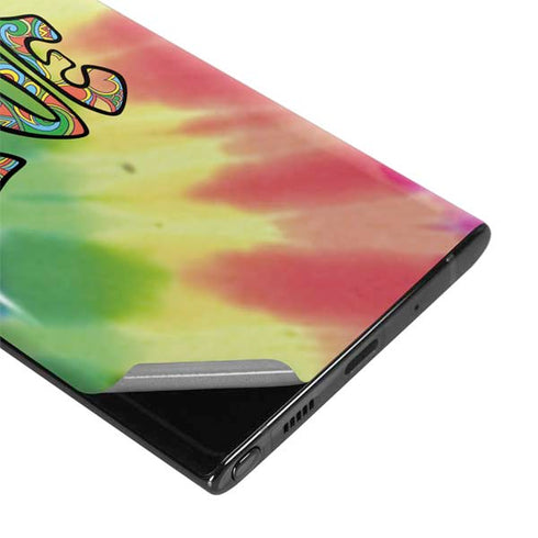 Liquid Blue Tie Dye Peace & Love Galaxy Note 10 Skin