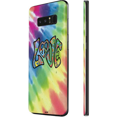 Liquid Blue Tie Dye Peace & Love Galaxy Note 8 Skin