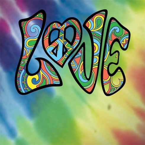 Liquid Blue Tie Dye Peace & Love Galaxy Note 8 Skin