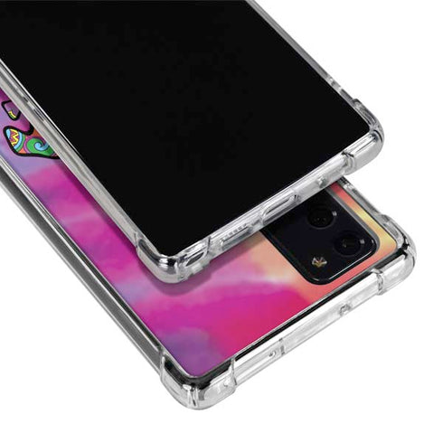 Liquid Blue Tie Dye Peace & Love Galaxy Note20 5G Clear Case