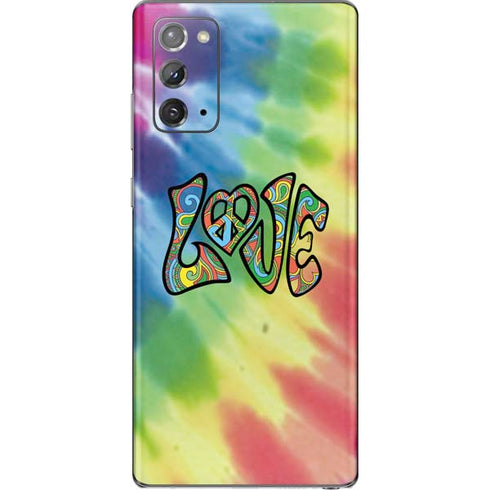 Liquid Blue Tie Dye Peace & Love Galaxy Note20 5G Skin