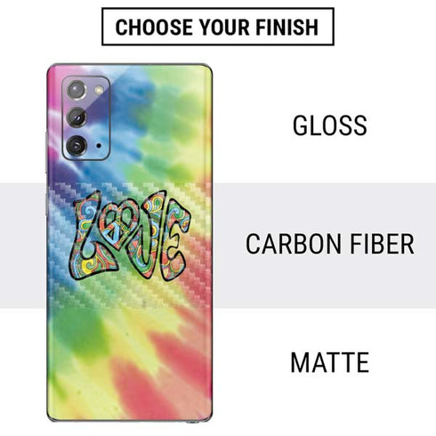 Liquid Blue Tie Dye Peace & Love Galaxy Note20 5G Skin