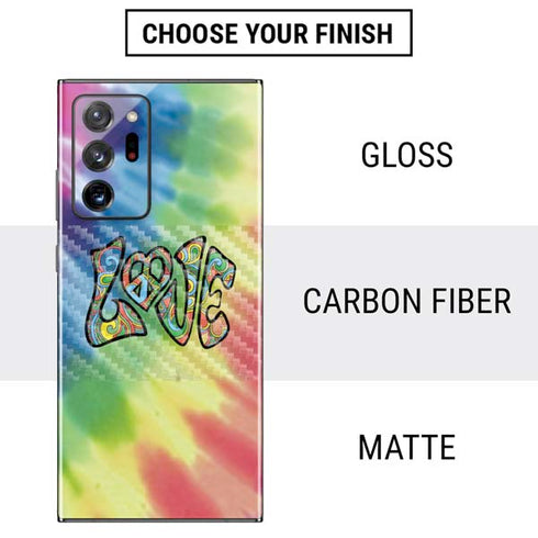 Liquid Blue Tie Dye Peace & Love Galaxy Note20 Ultra 5G Skin