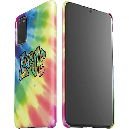 Liquid Blue Tie Dye Peace & Love Galaxy S20 Lite Case