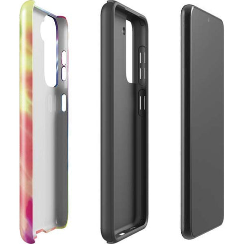 Liquid Blue Tie Dye Peace & Love Galaxy S21 Plus 5G Pro Case