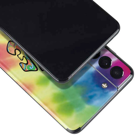 Liquid Blue Tie Dye Peace & Love Galaxy S21 Plus 5G Skin