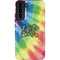 Liquid Blue Tie Dye Peace & Love Galaxy S22 Plus Pro Case