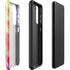 Liquid Blue Tie Dye Peace & Love Galaxy S22 Plus Pro Case