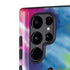 Liquid Blue Tie Dye Peace & Love Galaxy S22 Ultra Pro Case
