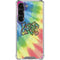 Liquid Blue Tie Dye Peace & Love Galaxy S23 Clear Case