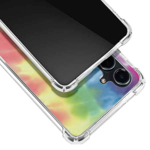 Liquid Blue Tie Dye Peace & Love Galaxy S23 FE Clear Case