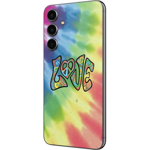 Liquid Blue Tie Dye Peace & Love Galaxy S23 FE Skin