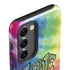 Liquid Blue Tie Dye Peace & Love Galaxy S23 Plus Pro Case