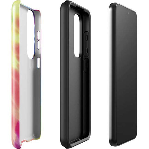 Liquid Blue Tie Dye Peace & Love Galaxy S23 Plus Pro Case