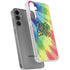 Liquid Blue Tie Dye Peace & Love Galaxy S24 Plus Clear Case