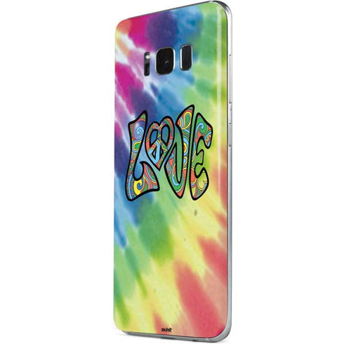 Liquid Blue Tie Dye Peace & Love Galaxy S8 Skin