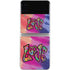 Liquid Blue Tie Dye Peace & Love Galaxy Z Flip3 5G Skin