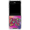 Liquid Blue Tie Dye Peace & Love Galaxy Z Flip5 5G Clear Case