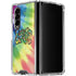 Liquid Blue Tie Dye Peace & Love Galaxy Z Fold4 5G Clear Case