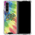 Liquid Blue Tie Dye Peace & Love Galaxy Z Fold4 5G Clear Case
