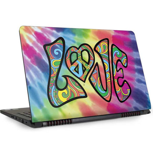 Liquid Blue Tie Dye Peace & Love Dell Inspiron Skin