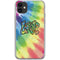 Liquid Blue Tie Dye Peace & Love iPhone 11 Clear Case