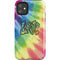 Liquid Blue Tie Dye Peace & Love iPhone 11 Impact Case