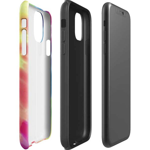 Liquid Blue Tie Dye Peace & Love iPhone 11 Impact Case