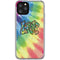 Liquid Blue Tie Dye Peace & Love iPhone 11 Pro Clear Case