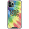 Liquid Blue Tie Dye Peace & Love iPhone 11 Pro Max Clear Case