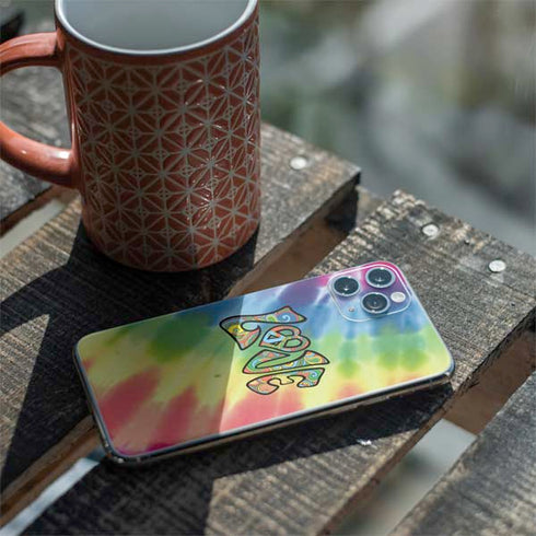 Liquid Blue Tie Dye Peace & Love iPhone 11 Pro Skin