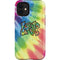 Liquid Blue Tie Dye Peace & Love iPhone 12 Mini Impact Case