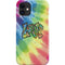 Liquid Blue Tie Dye Peace & Love iPhone 12 Mini Lite Case