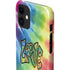 Liquid Blue Tie Dye Peace & Love iPhone 12 Mini Lite Case