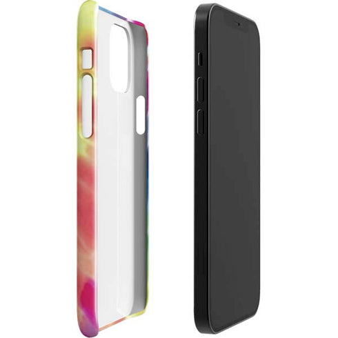 Liquid Blue Tie Dye Peace & Love iPhone 12 Mini Lite Case