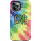 Liquid Blue Tie Dye Peace & Love iPhone 12 Pro Impact Case