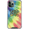 Liquid Blue Tie Dye Peace & Love iPhone 12 Pro Max Clear Case
