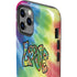 Liquid Blue Tie Dye Peace & Love iPhone 12 Pro Max Impact Case