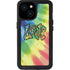 Liquid Blue Tie Dye Peace & Love iPhone 13 Mini Waterproof Case