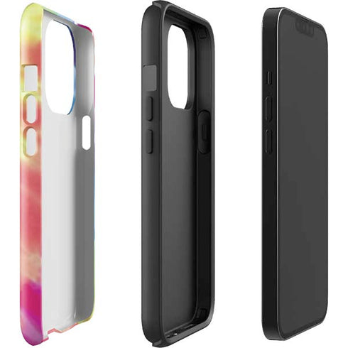 Liquid Blue Tie Dye Peace & Love iPhone 13 Pro Impact Case