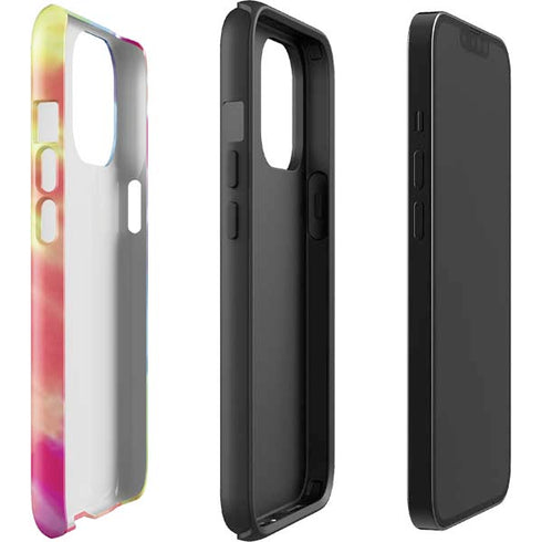 Liquid Blue Tie Dye Peace & Love iPhone 13 Pro Max Impact Case