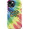 Liquid Blue Tie Dye Peace & Love iPhone 14 Plus Impact Case