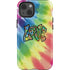 Liquid Blue Tie Dye Peace & Love iPhone 15 Impact Case