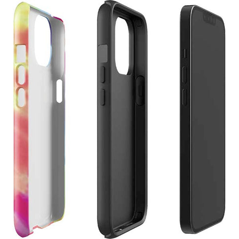 Liquid Blue Tie Dye Peace & Love iPhone 14 Impact Case