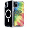 Liquid Blue Tie Dye Peace & Love iPhone 14 Plus MagSafe Case