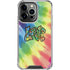Liquid Blue Tie Dye Peace & Love iPhone 15 Pro Clear Case