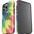 Liquid Blue Tie Dye Peace & Love iPhone 15 Pro Impact Case