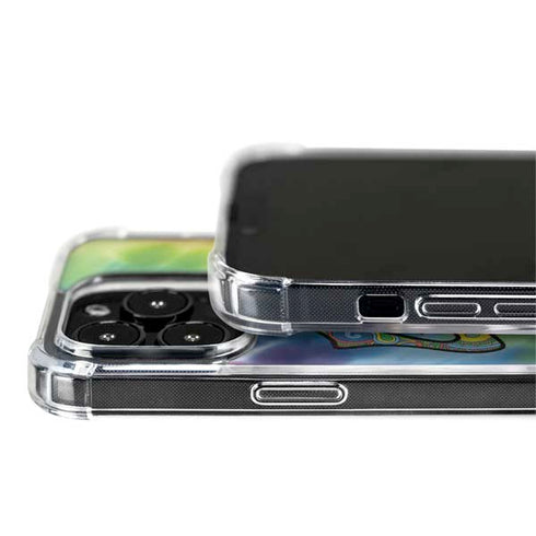 Liquid Blue Tie Dye Peace & Love iPhone 14 Pro MagSafe Case
