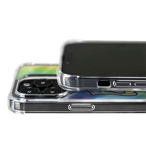 Liquid Blue Tie Dye Peace & Love iPhone 14 Pro Max MagSafe Case